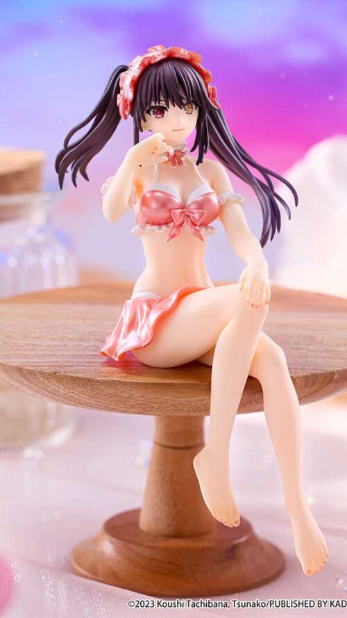Date A Live Tokisaki Kurumi Noodle Stopper Figure Swimsuit, Pastel Red ver. (FuRyu)