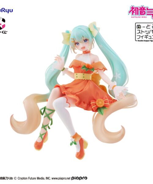 Piapro Characters Hatsune Miku Citrus Miku Noodle Stopper Figure (FuRyu)