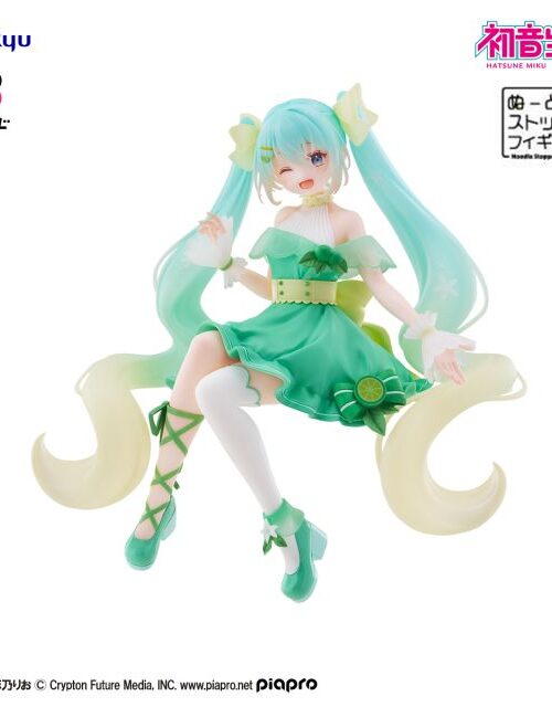 Piapro Characters Hatsune Miku Citrus Miku Noodle Stopper Figure Lime Ver. (FuRyu)