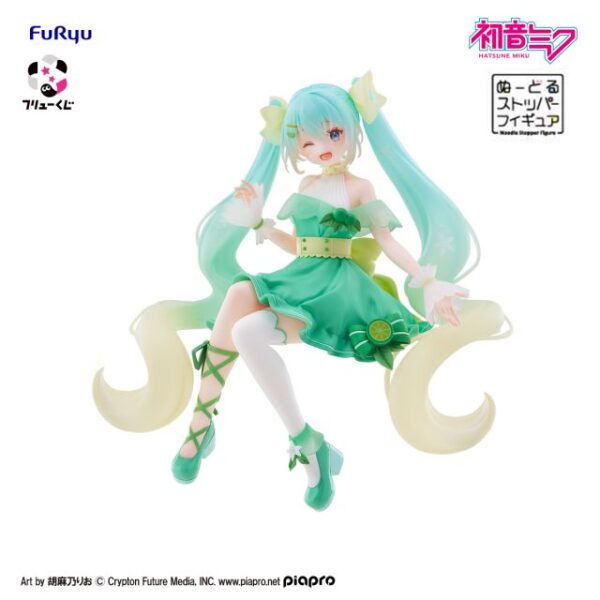 Piapro Characters Hatsune Miku Citrus Miku Noodle Stopper Figure Lime Ver. (FuRyu)