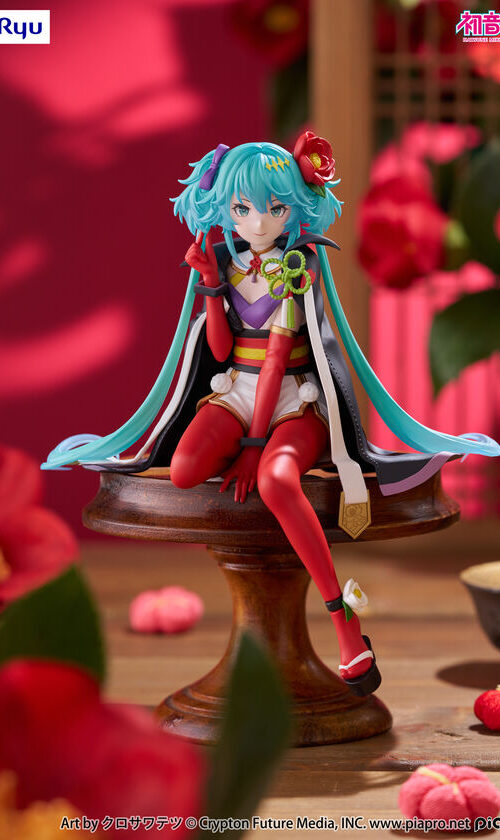 Piapro Characters Hatsune Miku Flower Fairy Noodle Stopper Figure Camellia (FuRyu)