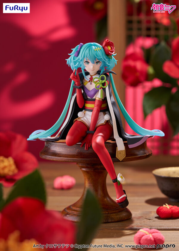 Piapro Characters Hatsune Miku Flower Fairy Noodle Stopper Figure Camellia (FuRyu)