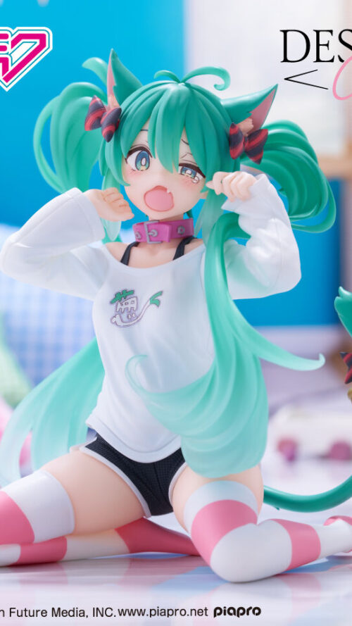 Vocaloid Hatsune Miku Desktop Cute Nekomimi T Shirt ver. (Taito)