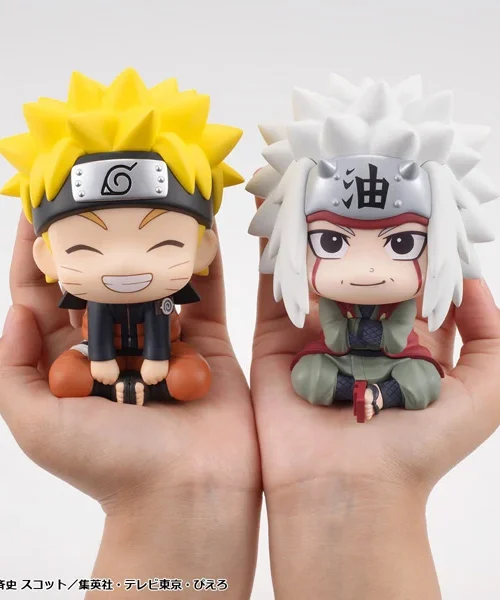 Naruto Shippuuden Uzumaki Naruto & Jiraiya Set Look Up (MegaHouse) with Gift