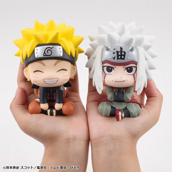 Naruto Shippuuden Uzumaki Naruto & Jiraiya Set Look Up (MegaHouse) with Gift